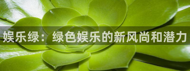 天辰娱乐 - ng大舞台,有梦你就来：娱乐绿：绿色娱乐的新风尚和潜力