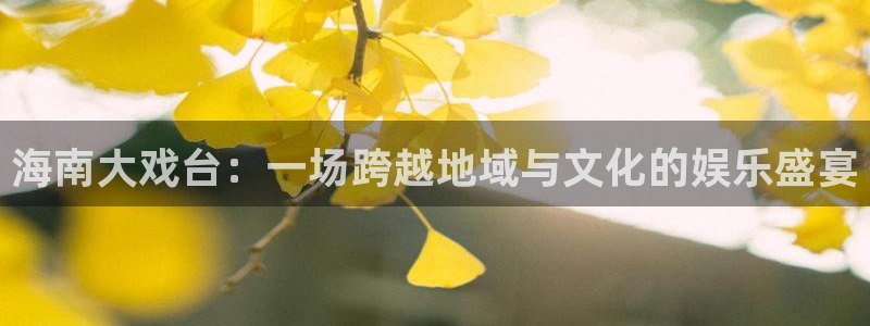 天辰娱乐官网：海南大戏台：一场跨越地域与文化的娱乐盛宴